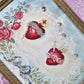 Antique Sacred Heart of Jesus and Mary Lithograph