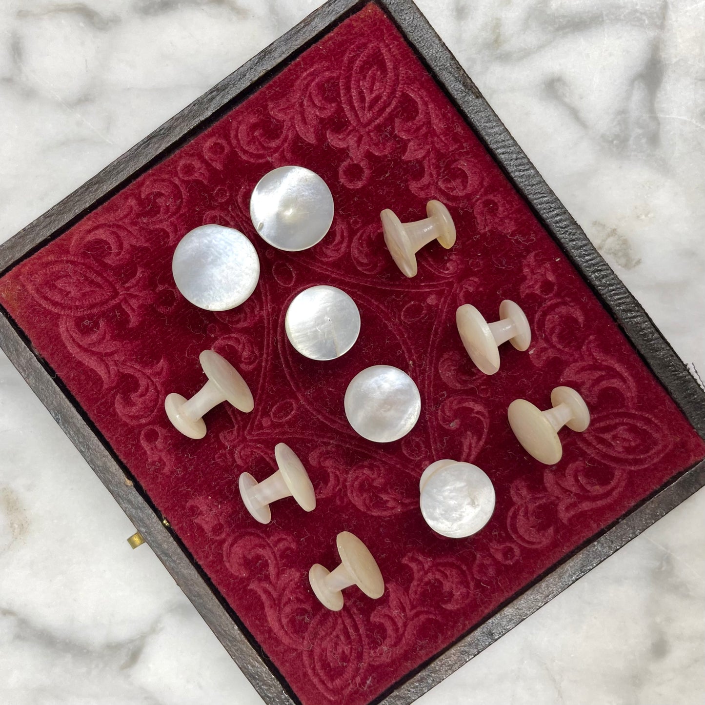 Antique Mother of Pearl Shirt Studs