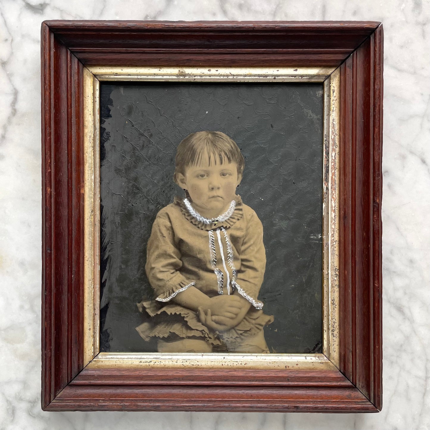 The Saddest Girl | Full Plate Framed Tintype