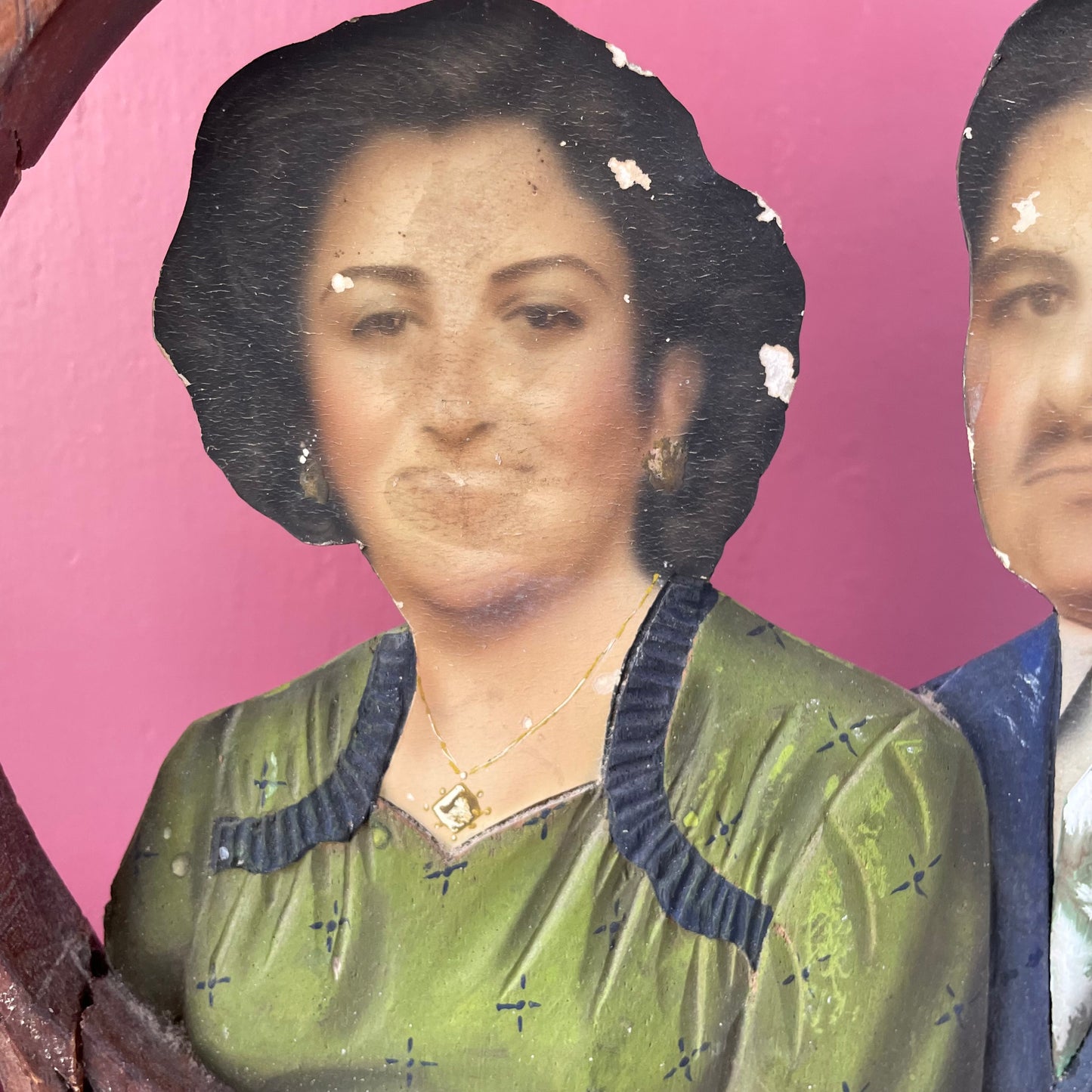 Antique Mexican Fotoescultura