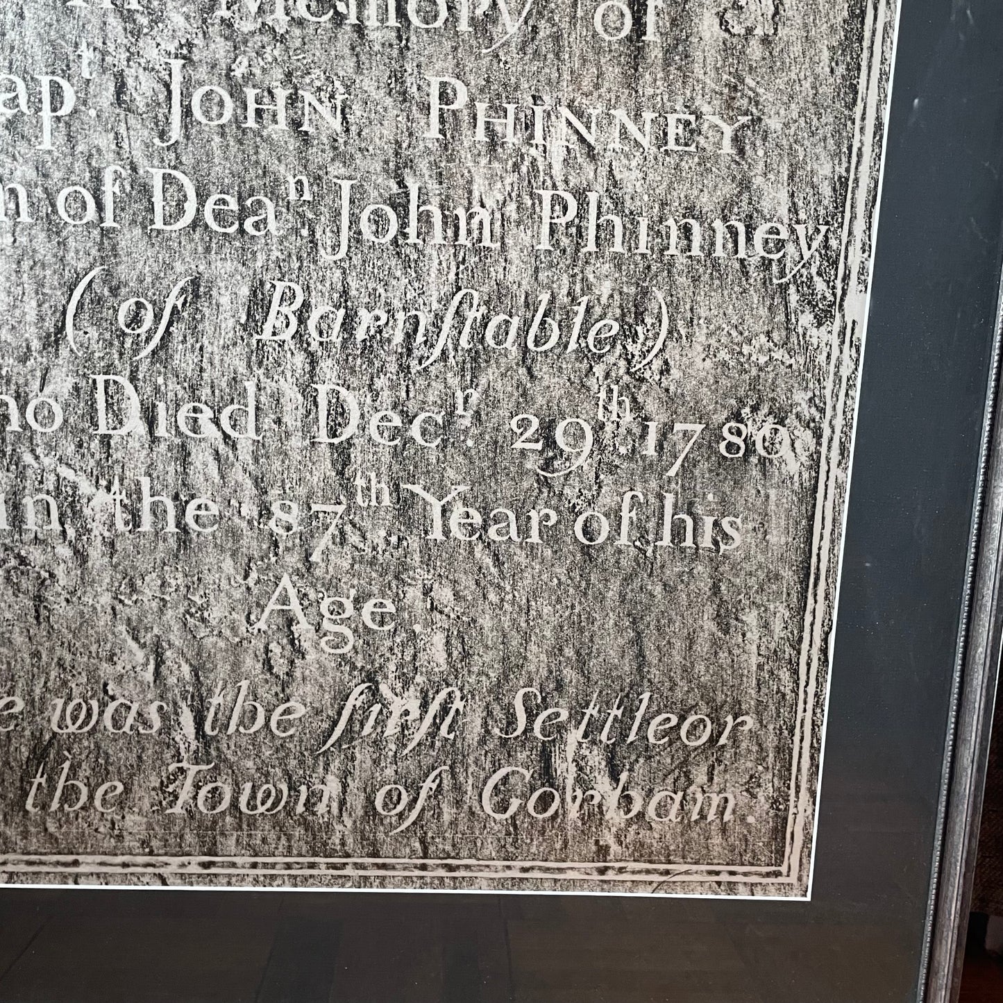 Vintage Gravestone Rubbing