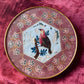 Antique Reverse Painted Glass Cachou Box