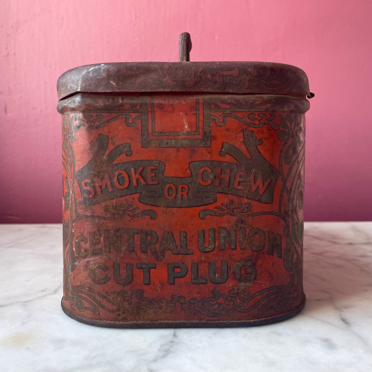 Victorian Central Union Cut Plug Tobacco Tin