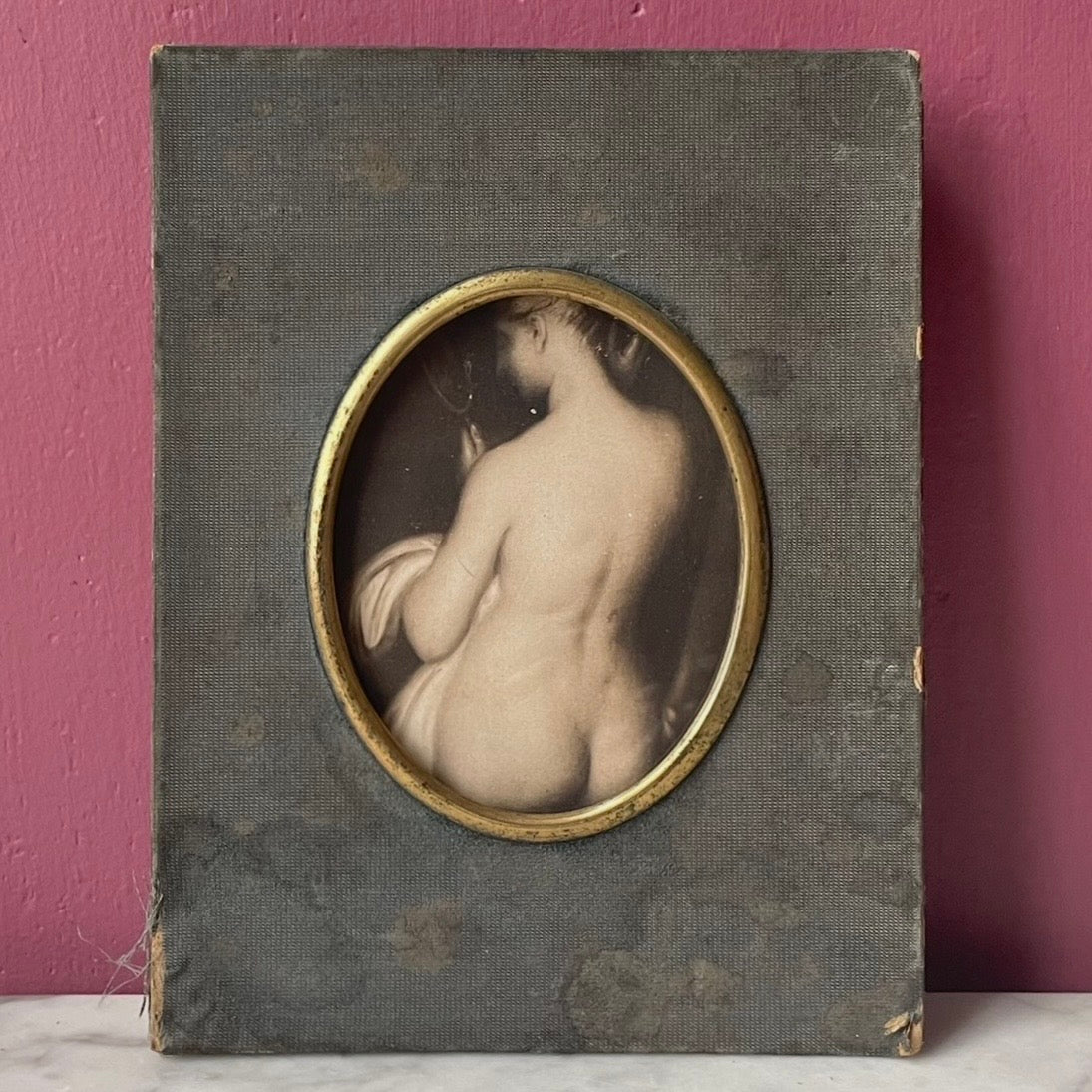 Une jeune fille à sa toilette | Antoine Wiertz | Antique Framed Print
