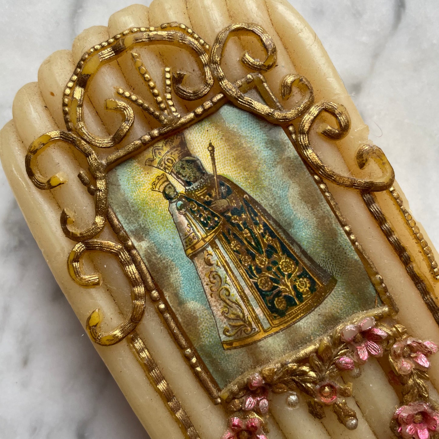 Antique German Wax Cloister Work