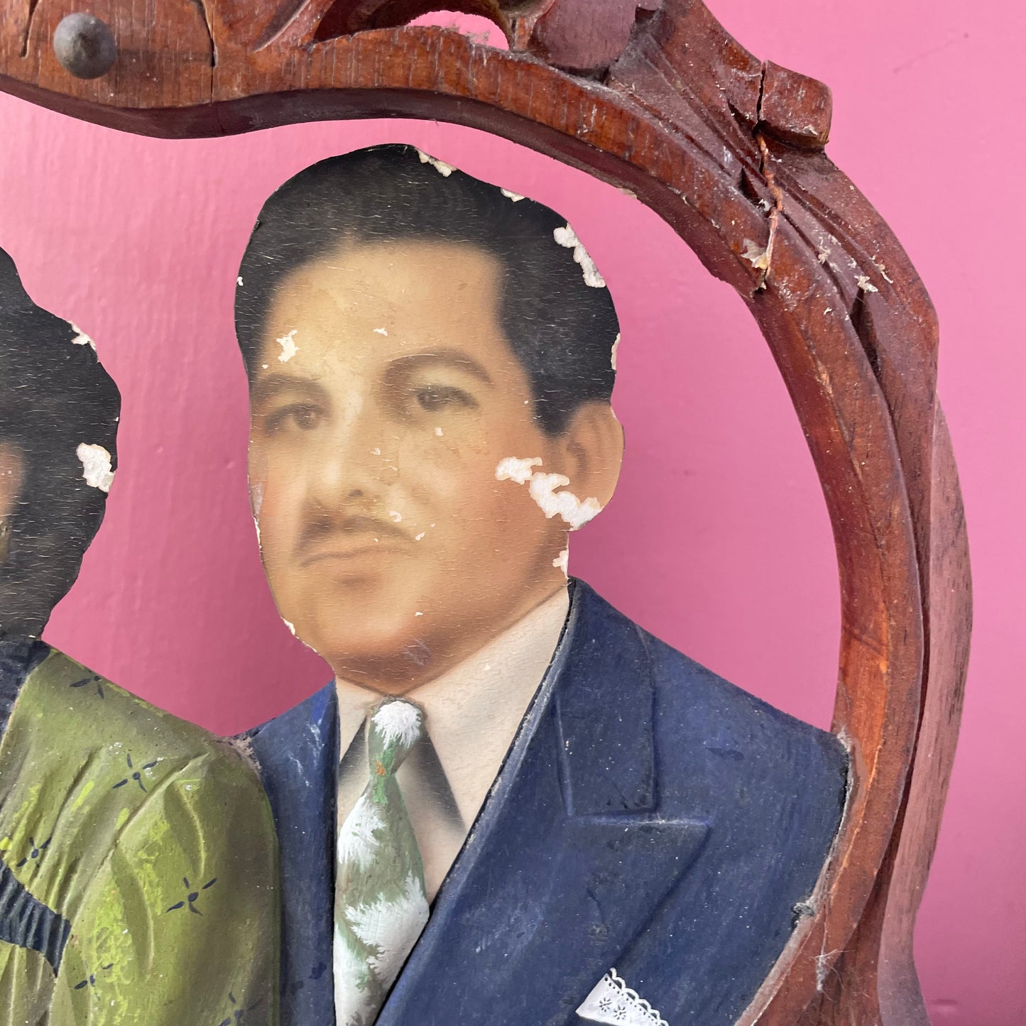 Antique Mexican Fotoescultura