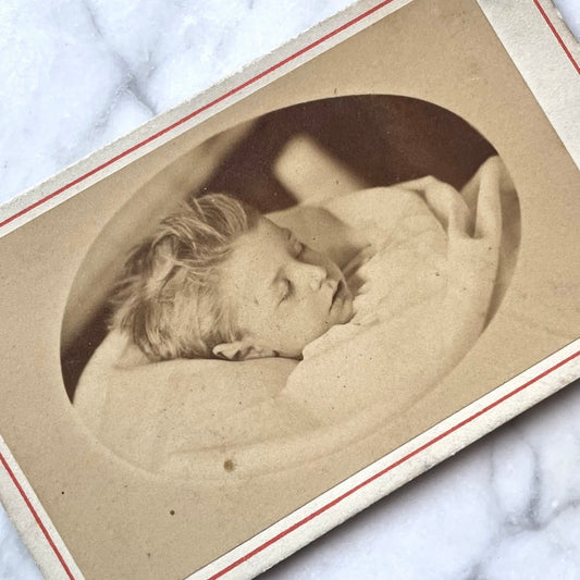 Antique French Post Mortem Photo of a Boy