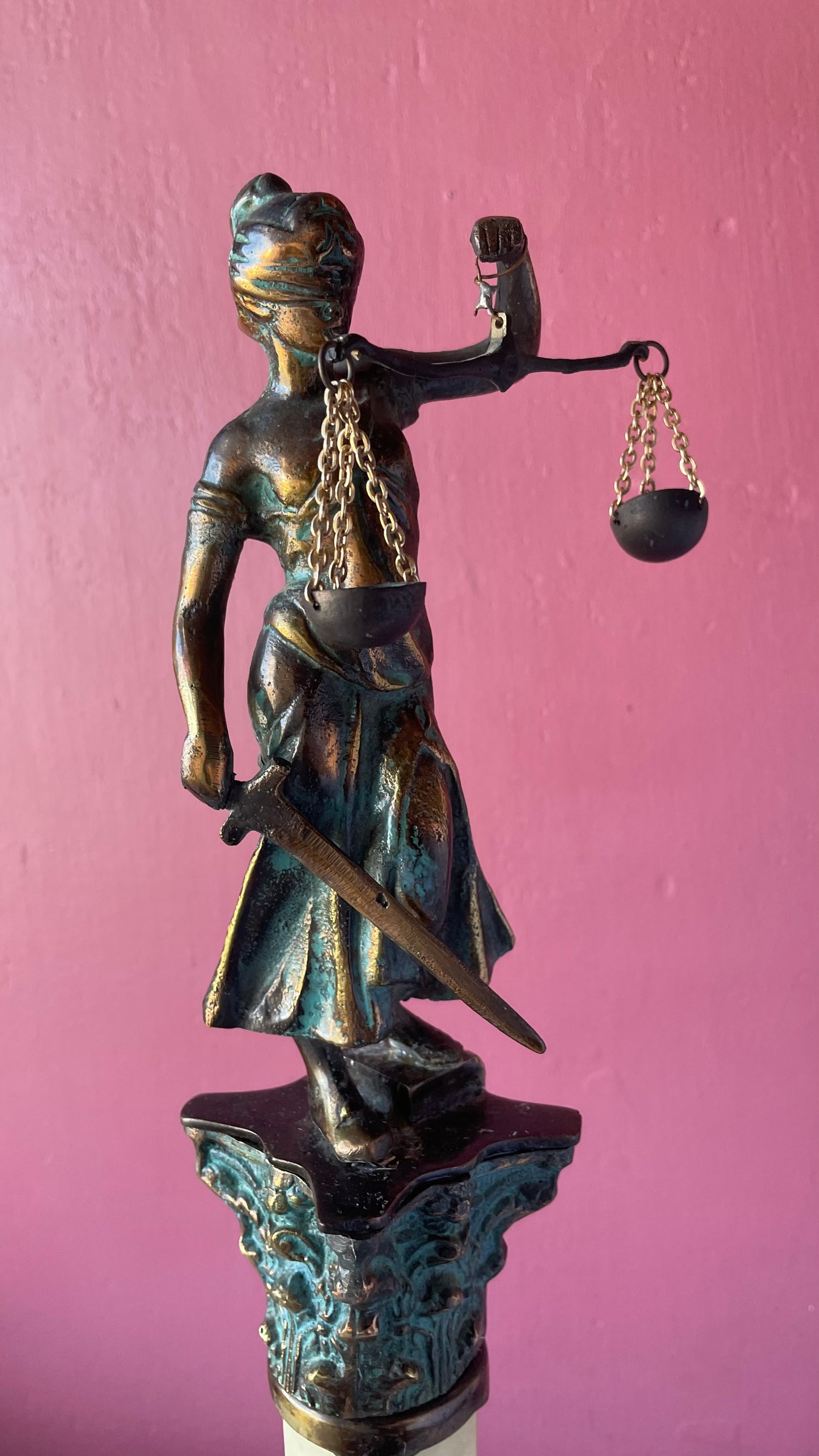 Vintage Lady Justice Statue