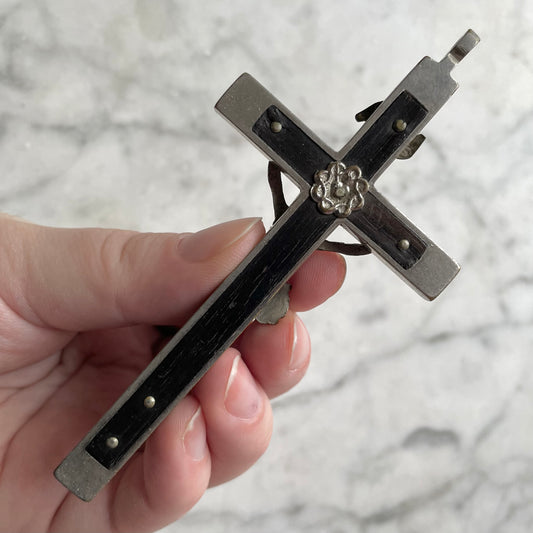 Antique Ebony Wood Crucifix