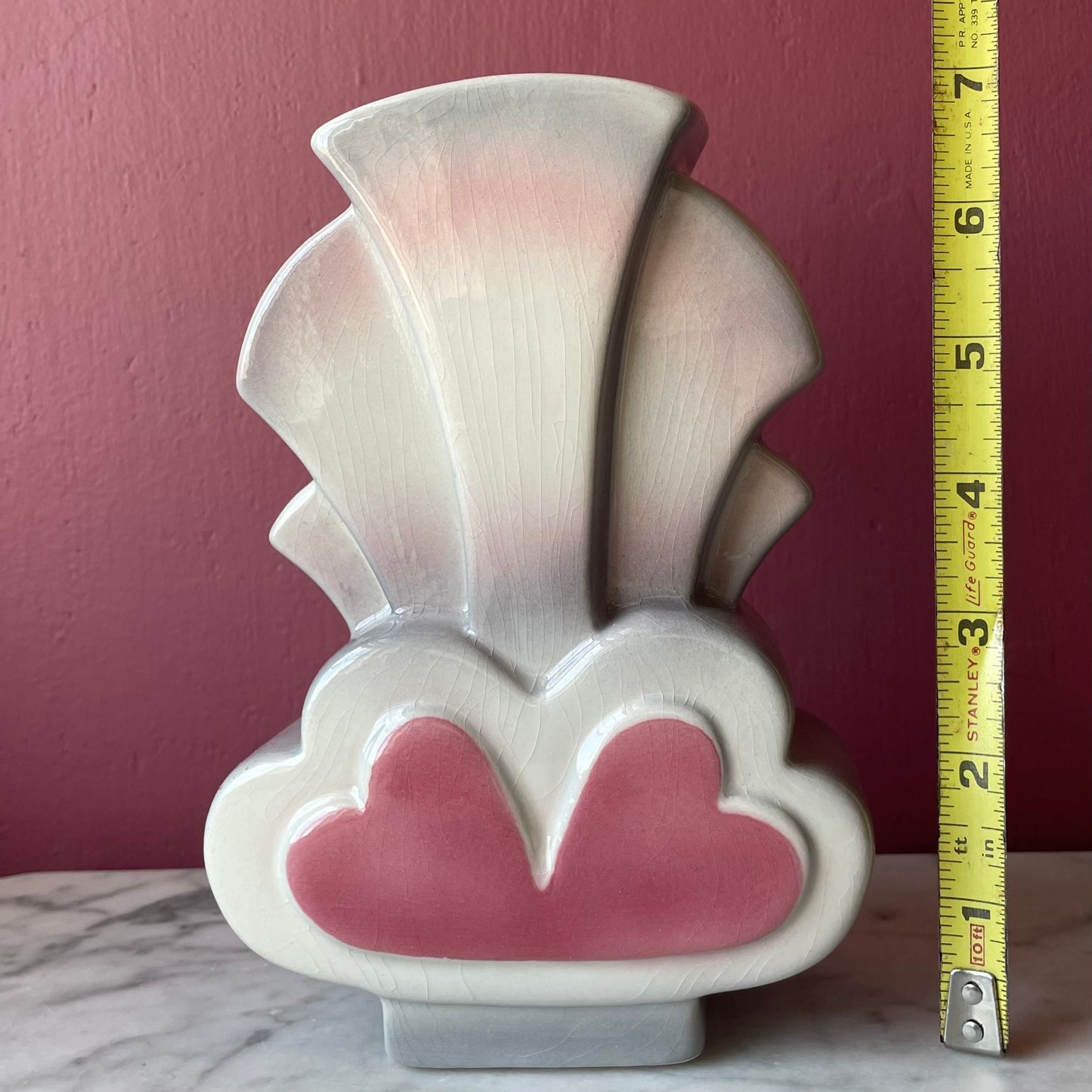 Vintage Deco Revival Heart Vase