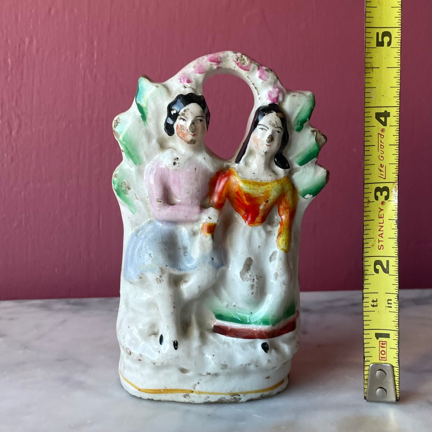 Victorian Staffordshire Figure of Two Women