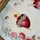 Antique Sacred Heart of Jesus and Mary Lithograph