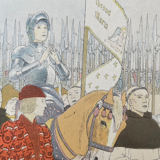Jeanne d’Arc Antique Print | Double Sided | M. Boutet de Monvel