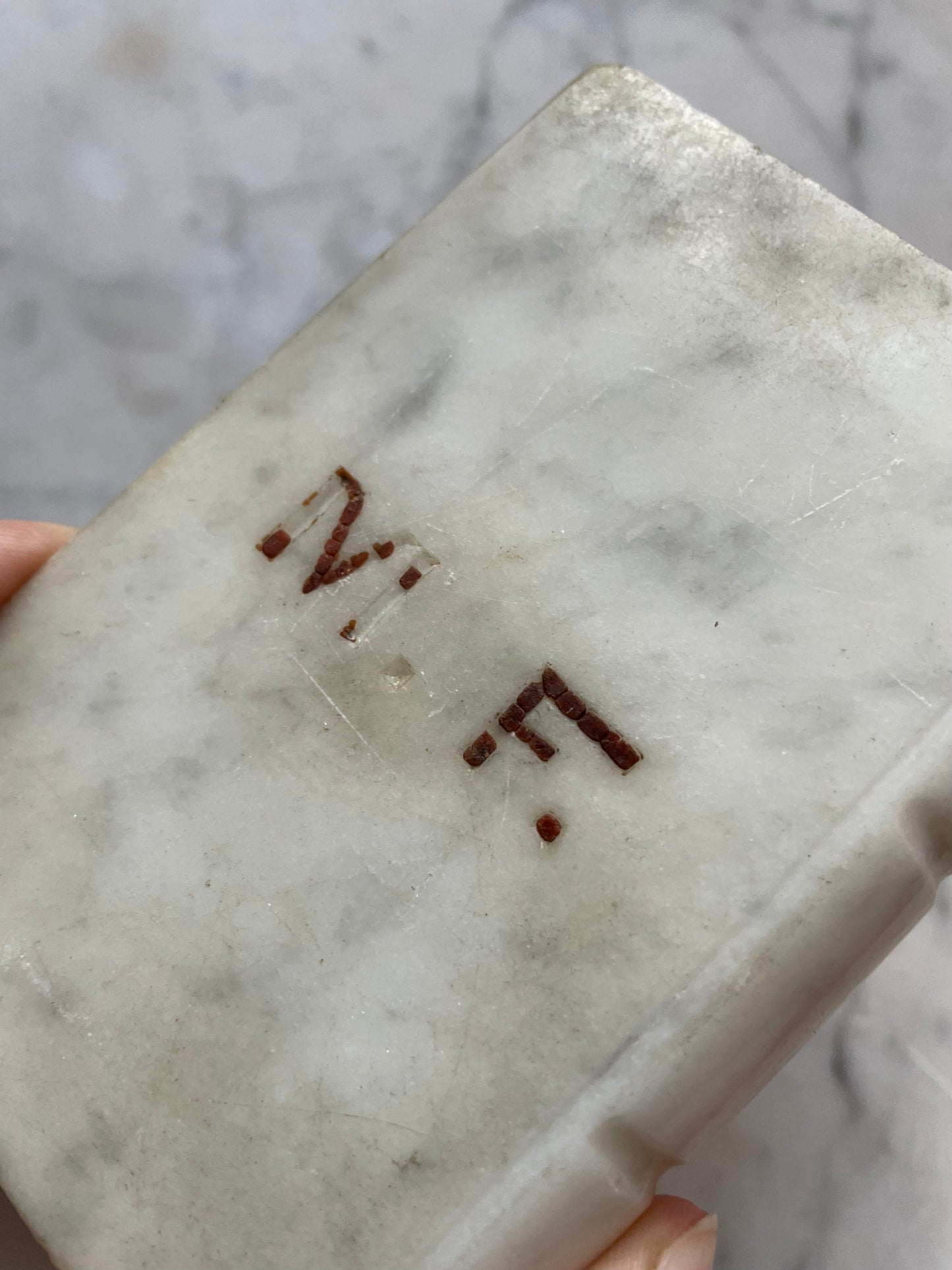 Antique Carved Marble Bible Paperweight