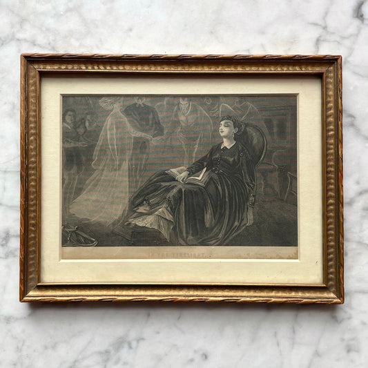 In the Firelight | Victorian Framed Print