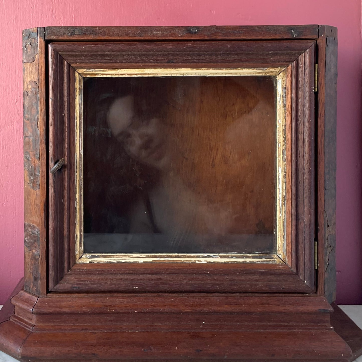 Antique Wood & Glass Display Case