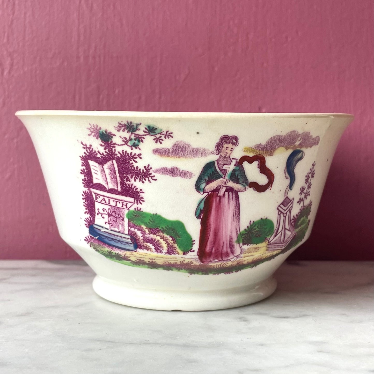 Faith & Hope | Antique Transferware Tea Bowl