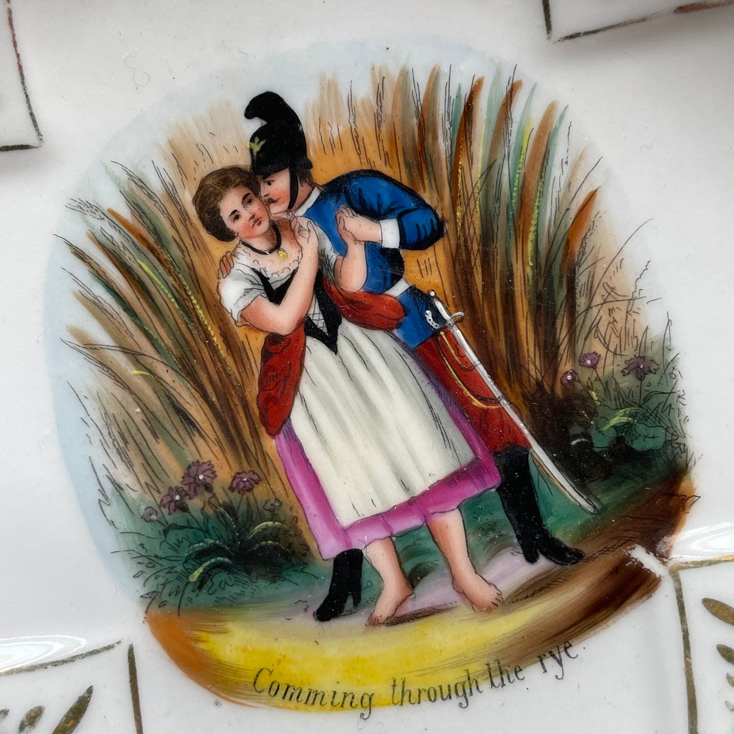 Coming through the Rye | Antique Erotic Novelty Dish