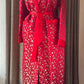 Vintage Chinese Red Floral Silk Robe