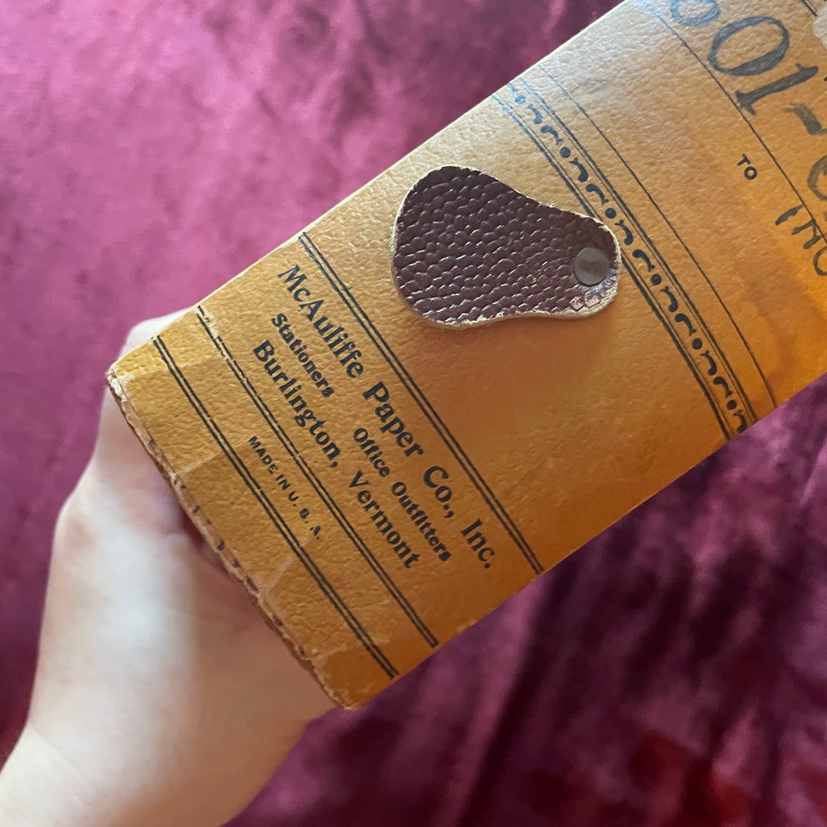Vintage Book Shaped File Box