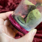 Antique Wax Rose under Glass Dome