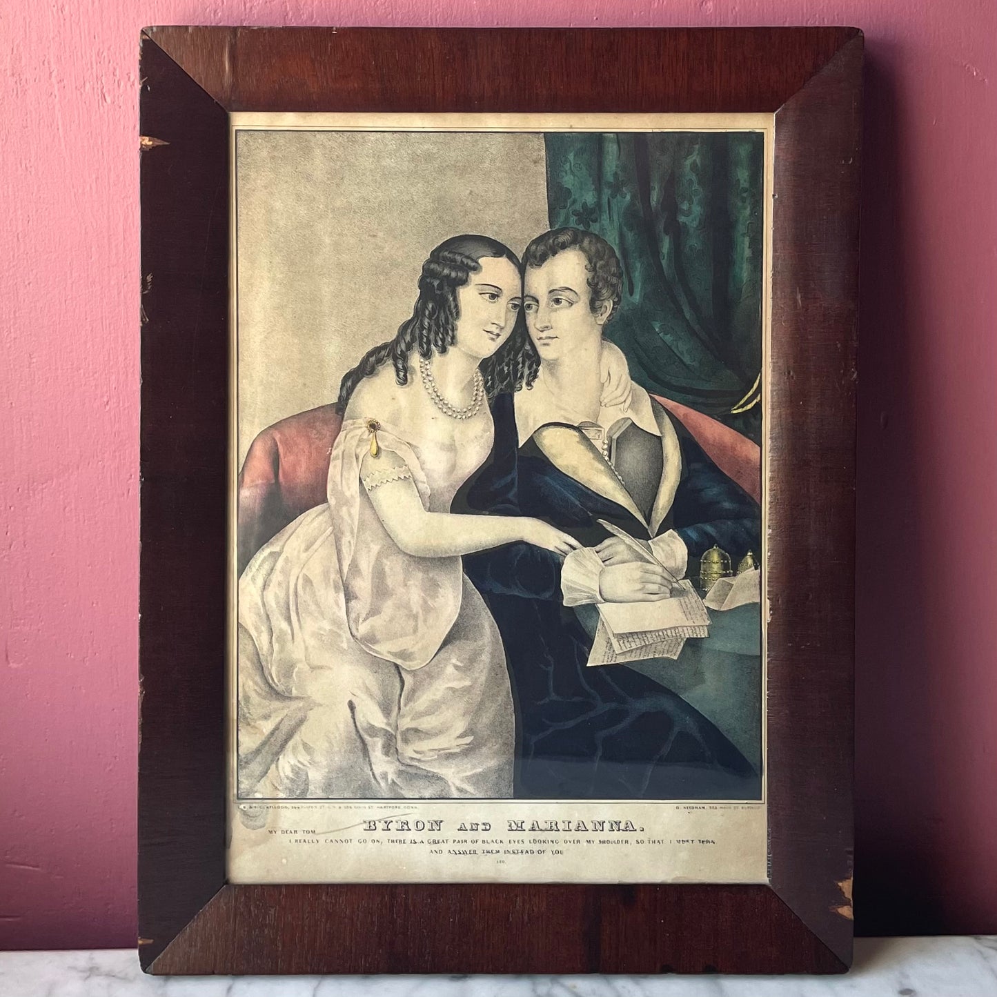 Byron & Marianna | Antique Kellogg Print