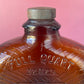 Antique Spiderweb Amber Glass Whiskey Bottle | Full Quart | 32 oz