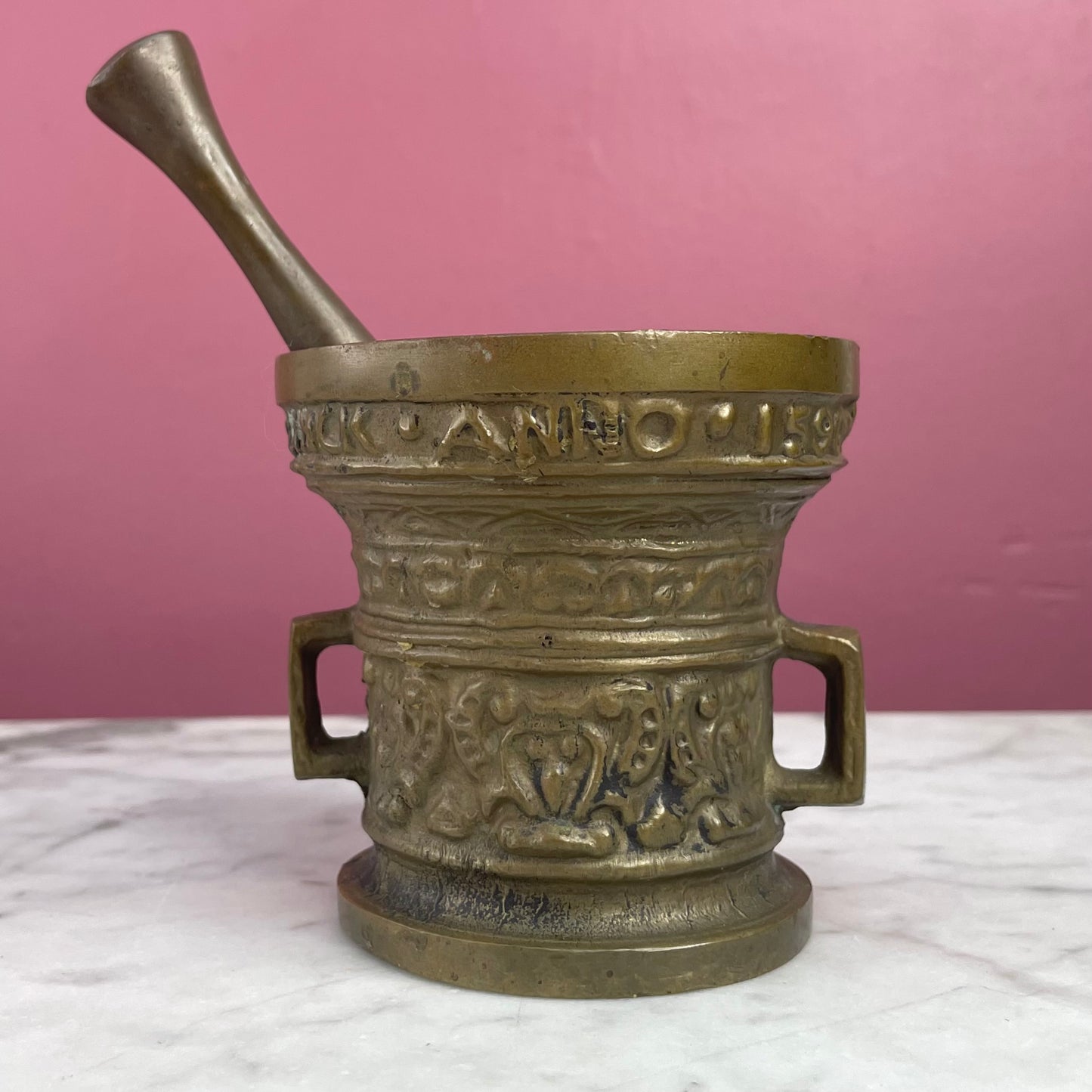 Vintage Flemish Style Mortar & Pestle