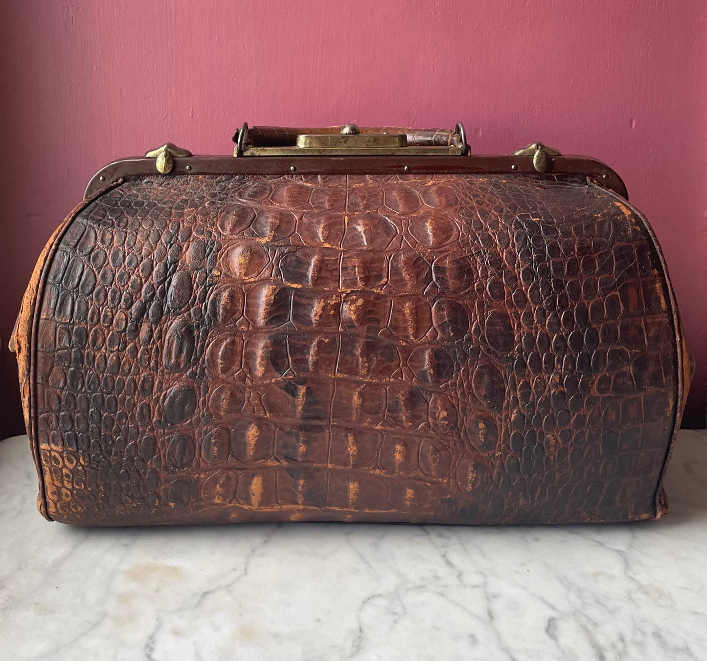 Antique Alligator Doctor Bag