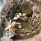 Victorian Floral Shadow Box with Hair, Wool, and Shell Work