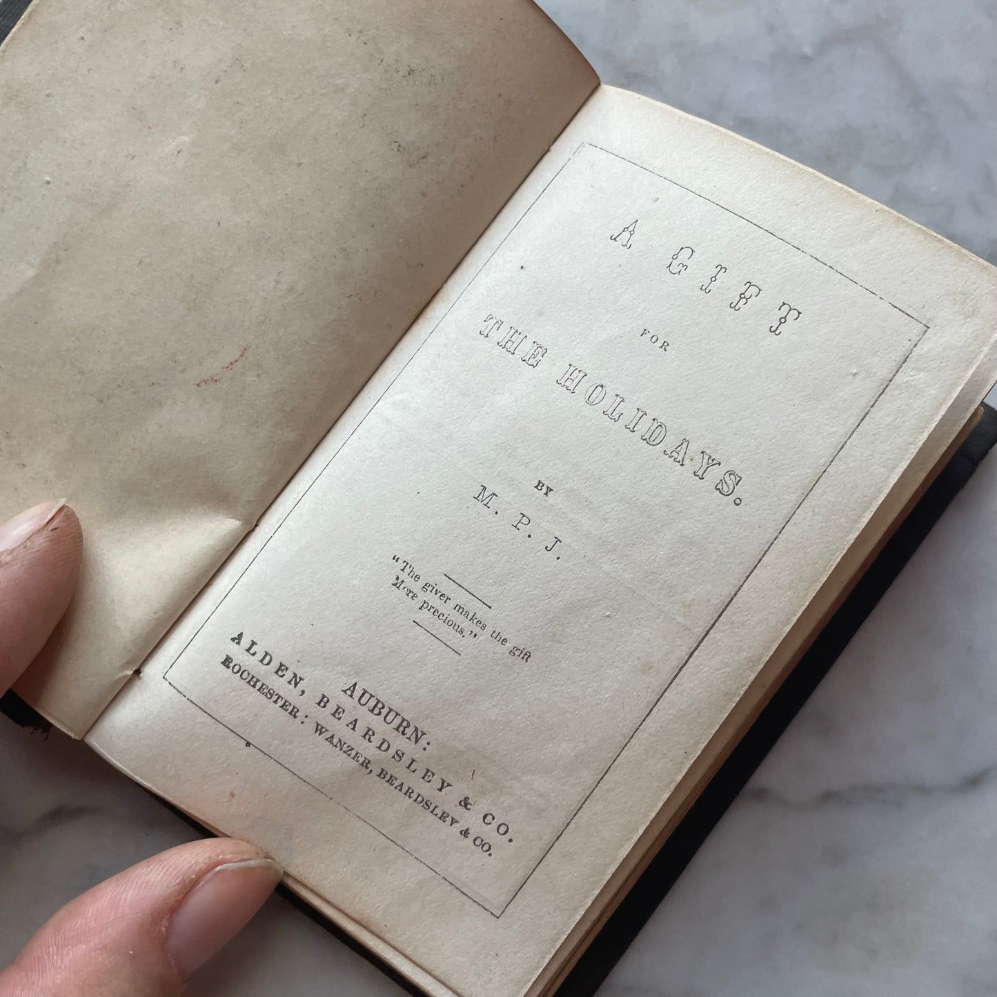 Victorian Miniature Book | A Gift for the Holidays | 1848