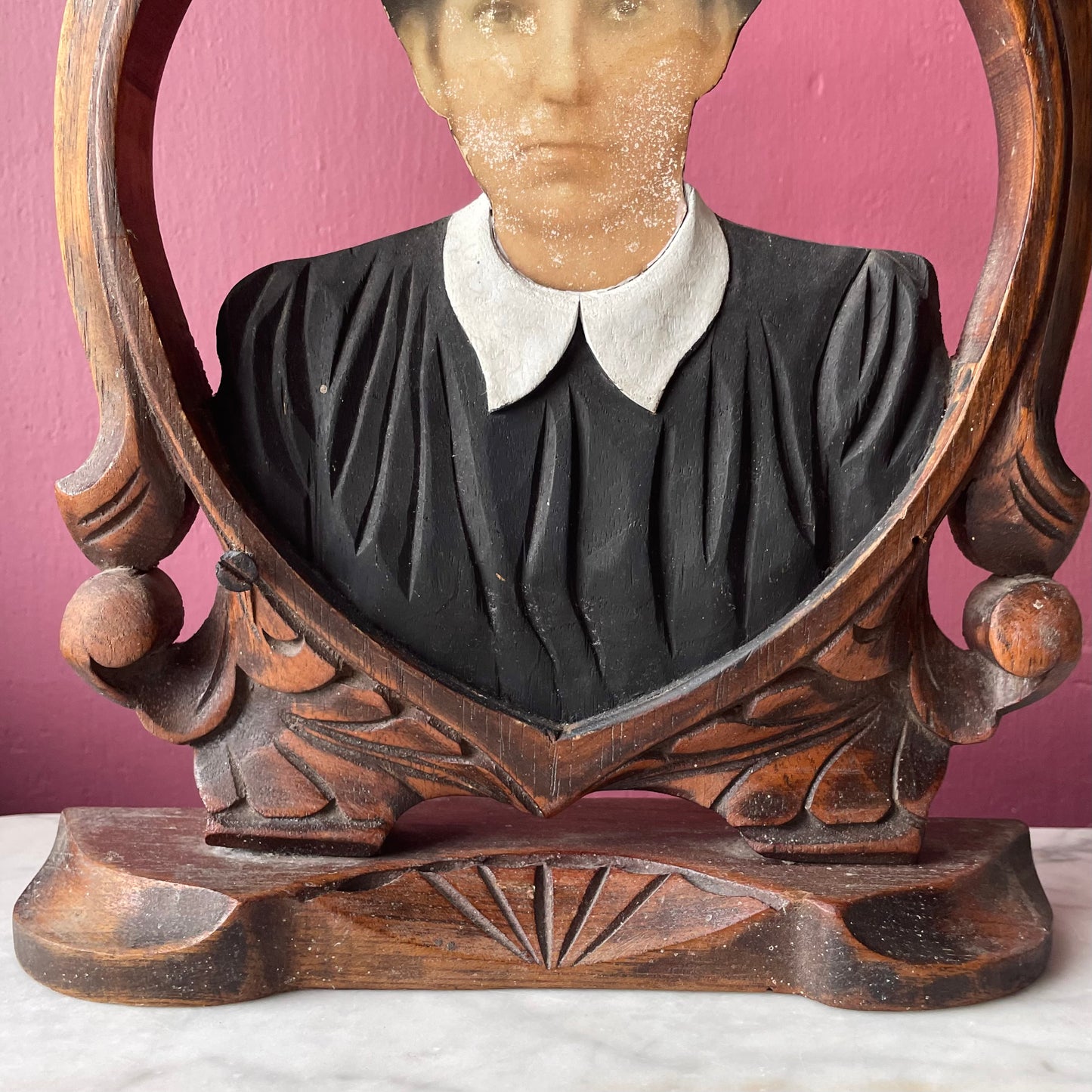 Antique Mexican Fotoescultura