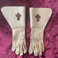 Antique Knights Templar Leather Gauntlets