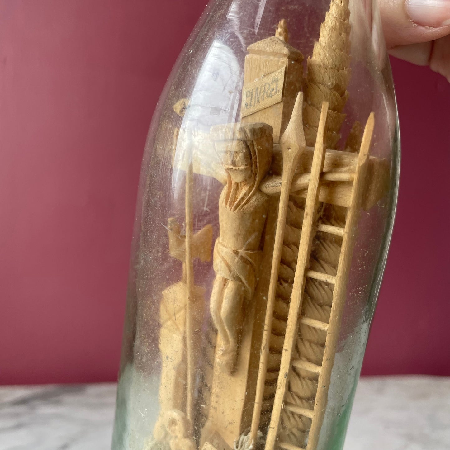 Antique Folk Art Bottle Assemblage | Arma Christi