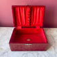 Victorian Red Velvet Sewing Box