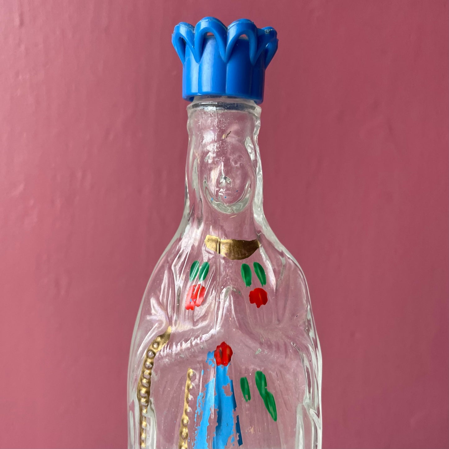 Vintage Notre Dame de Lourdes Holy Water Bottle