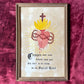 Antique Sacred Heart Painting