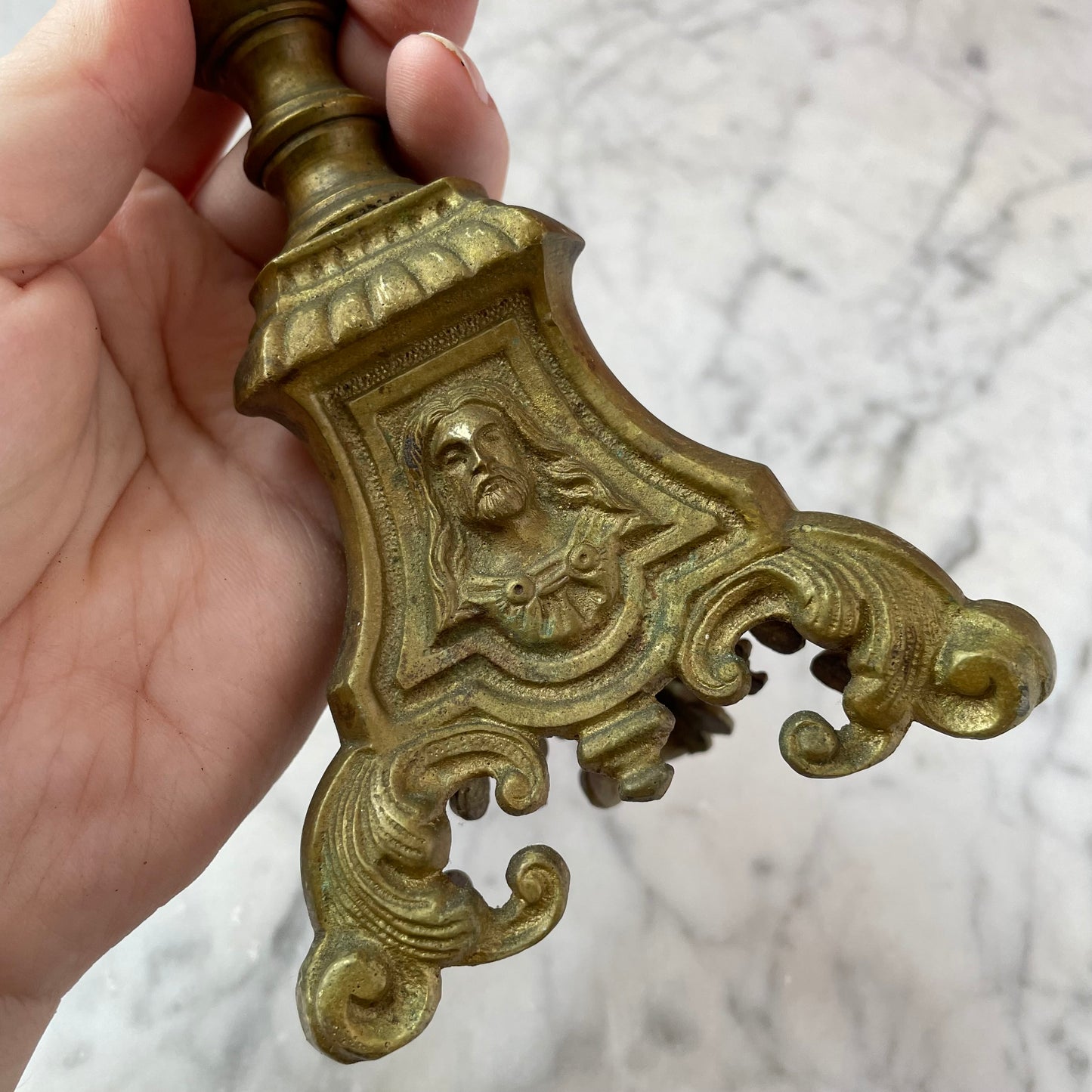 Antique Brass Crucifix
