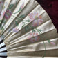 Victorian Painted Silk Fan with Mother of Pearl