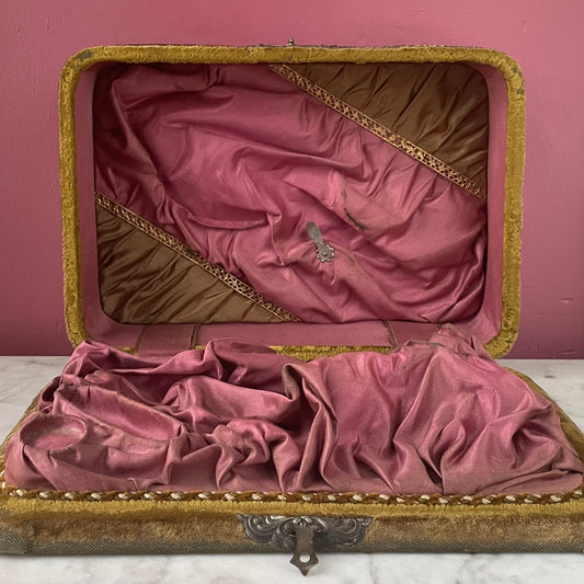 Victorian Green Velvet Vanity Box