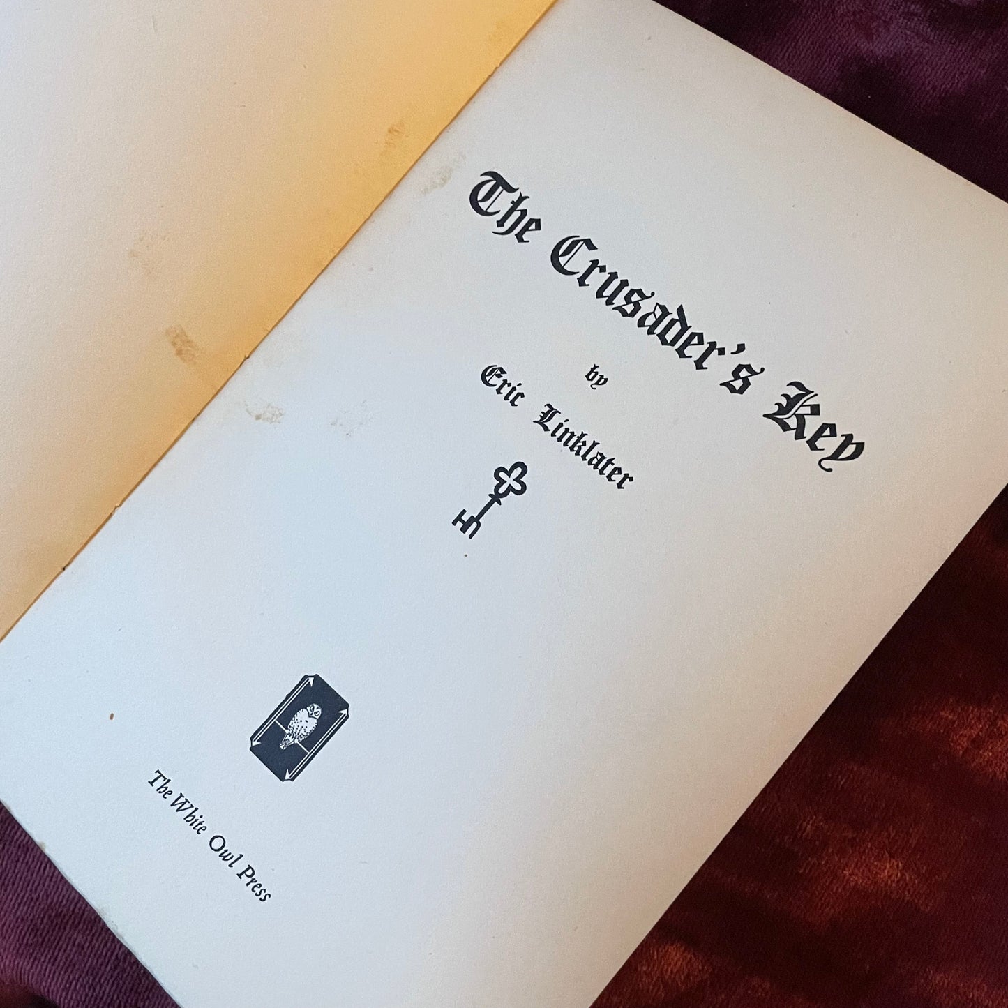 The Crusader’s Key | Eric Linklater | 1933