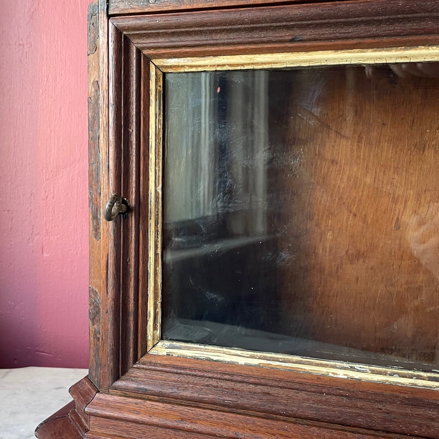 Antique Wood & Glass Display Case