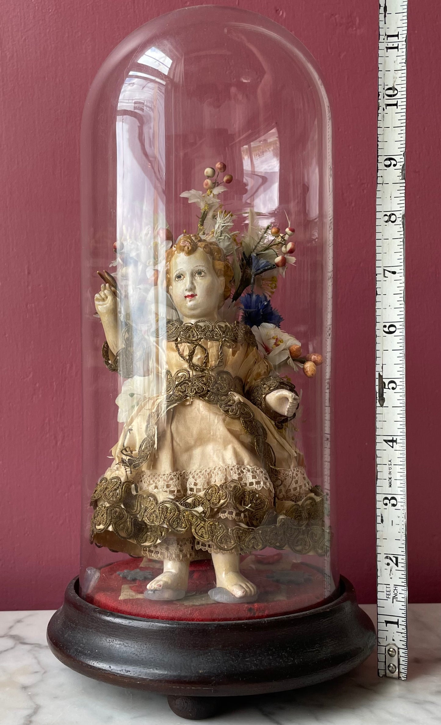 Early 19th Century Christ Child under Domed Glass