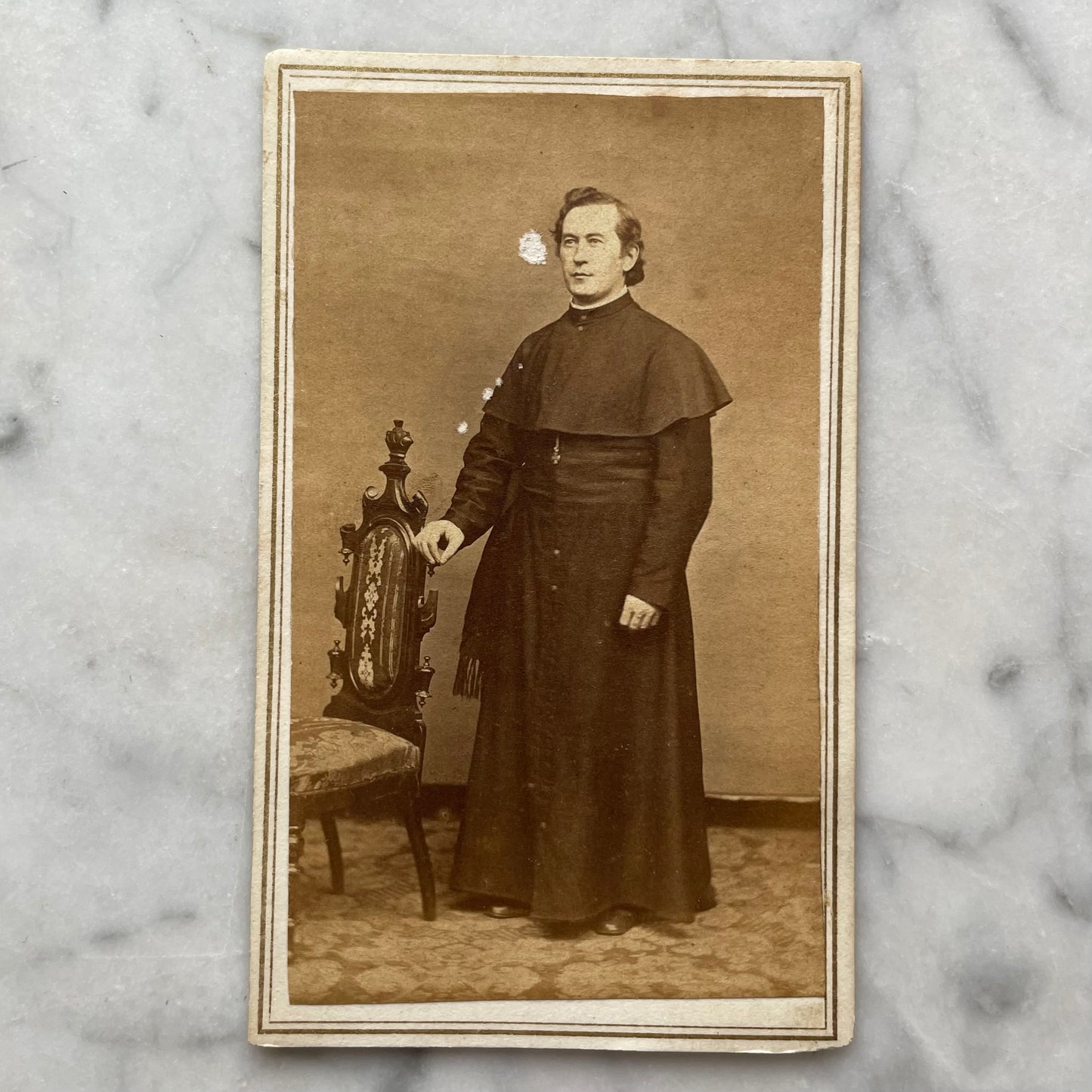 Antique Carte de Visite Photograph of Priest | 1860s