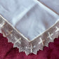 Antique Altar Cloth with Crocheted Cross Edges