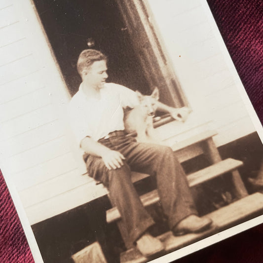 Man & Fox | Antique Photo