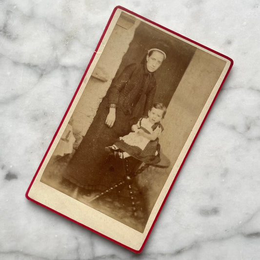 Victorian Mourning Carte de Visite | Widow & Baby