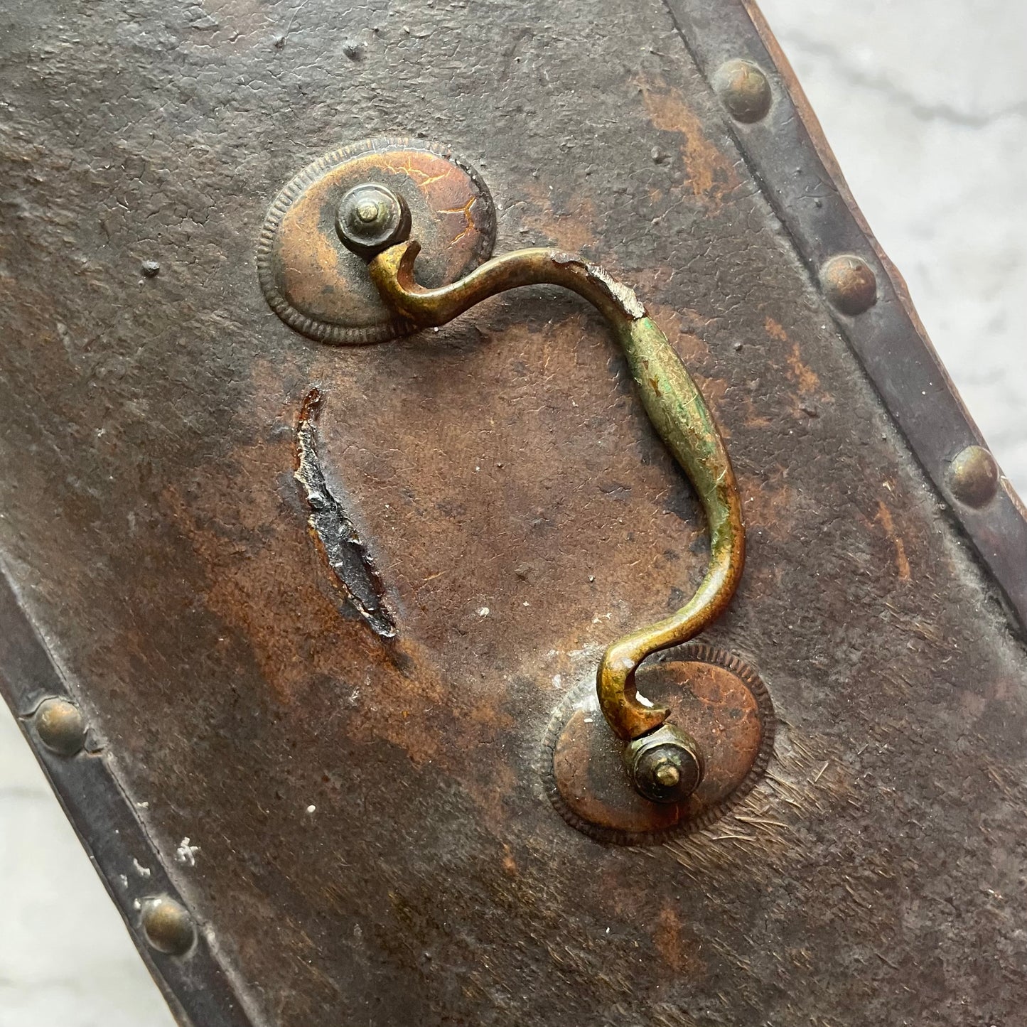 Early 19th Century Hide Covered Box