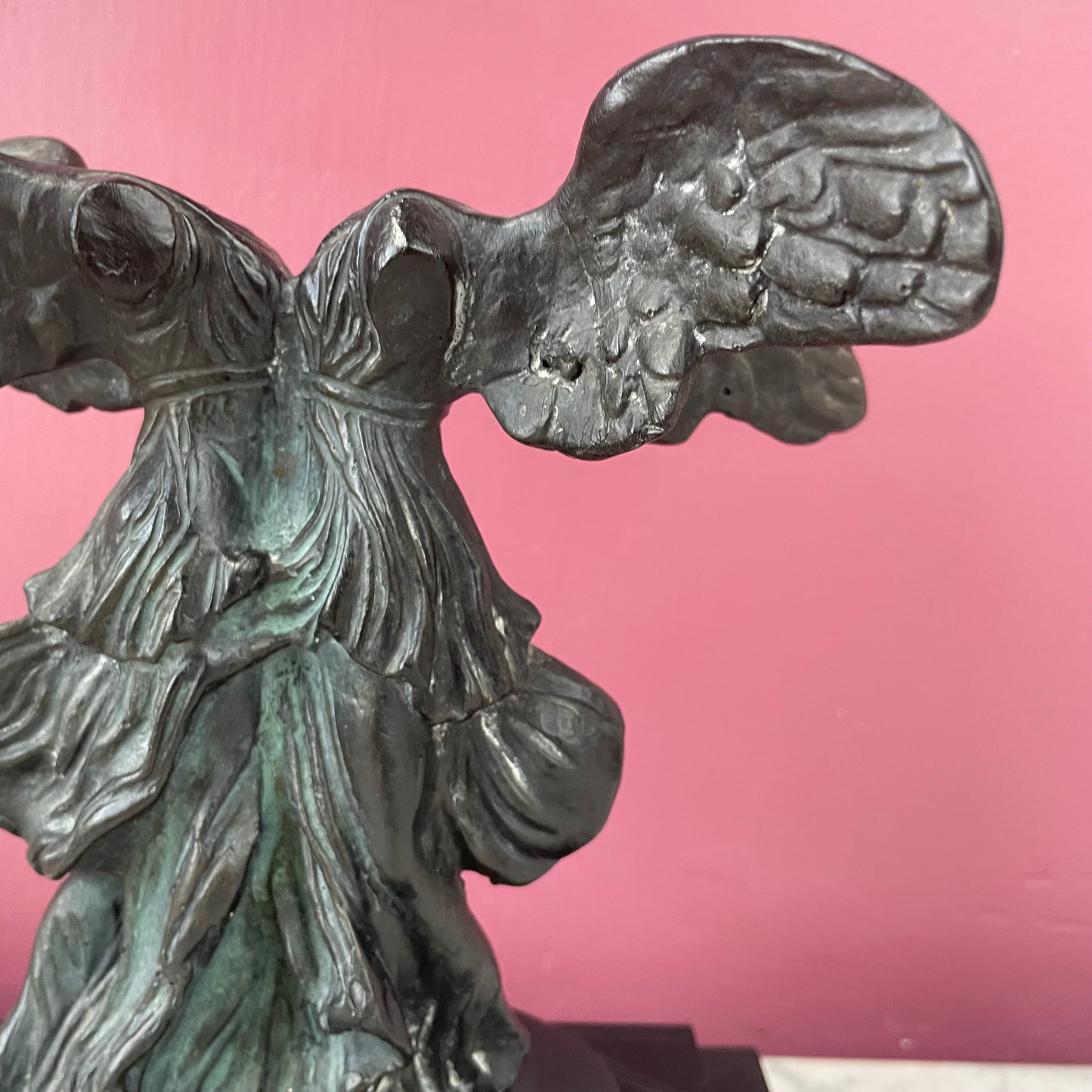Two Nikes | Double Victory of Samothrace | Vintage Resin Sculpture after Salvador Dalí