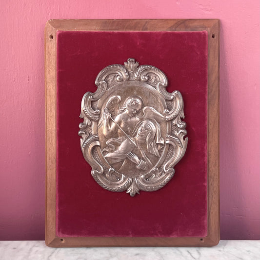 Saint Teresa of Ávila | Antique Silver Plaque on Board